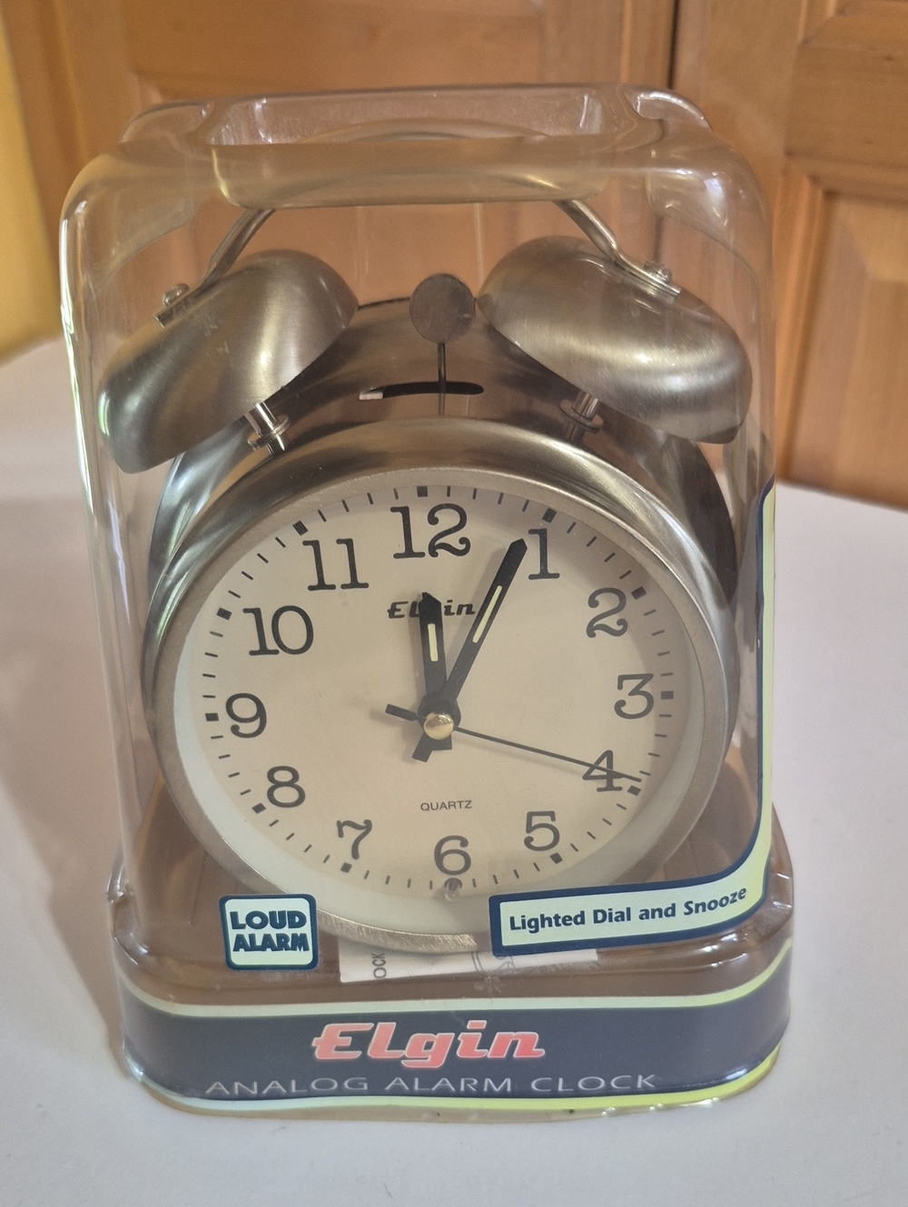 New And Tested Silver Analog Alarm Clock - Classic Twin Bell With Lighted Dial